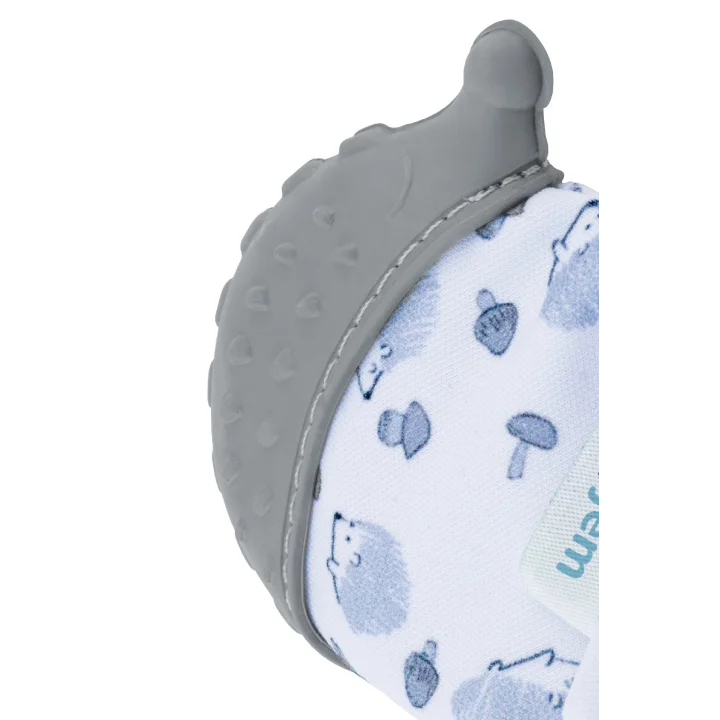 Babyjem Bebek Diş Kaşıyıcı Eldiveni Kirpi Gri