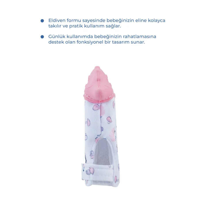 Babyjem Bebek Diş Kaşıyıcı Eldiveni Kirpi Pembe