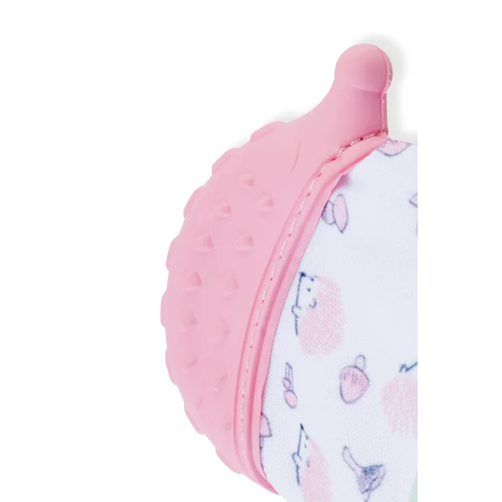 Babyjem Bebek Diş Kaşıyıcı Eldiveni Kirpi Pembe