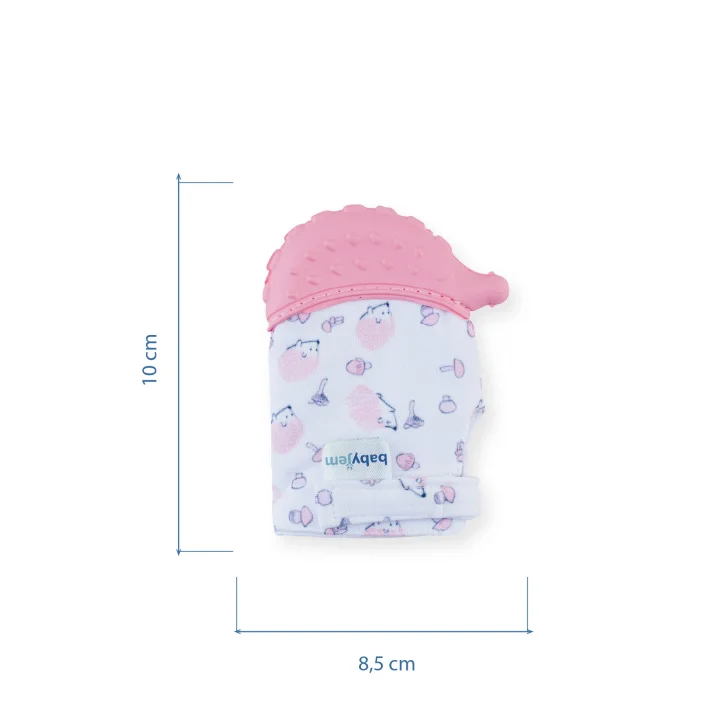 Babyjem Bebek Diş Kaşıyıcı Eldiveni Kirpi Pembe
