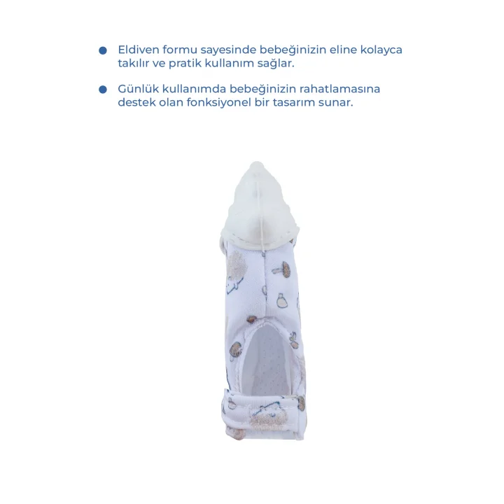 Babyjem Bebek Diş Kaşıyıcı Eldiveni Kirpi Ekru