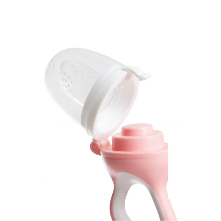 Babyjem Silikon Yumuşak Uçlu Meyve Süzgeçi Sebze Emziği Pembe
