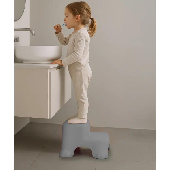 Babyjem Kaydırmaz Bebek Katlı Basamağı Soft Gri