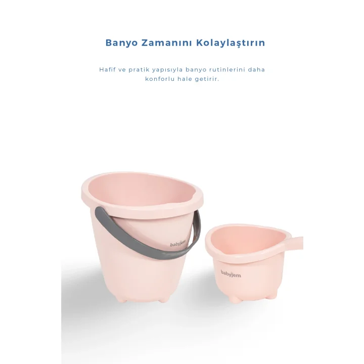 Babyjem Elegant Kova & Maşrapa Set Pembe