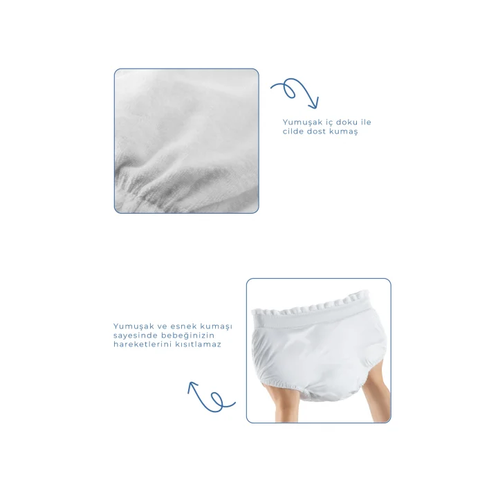 Babyjem Alıştırma Külodu 2li Set 3 Yaş Beyaz