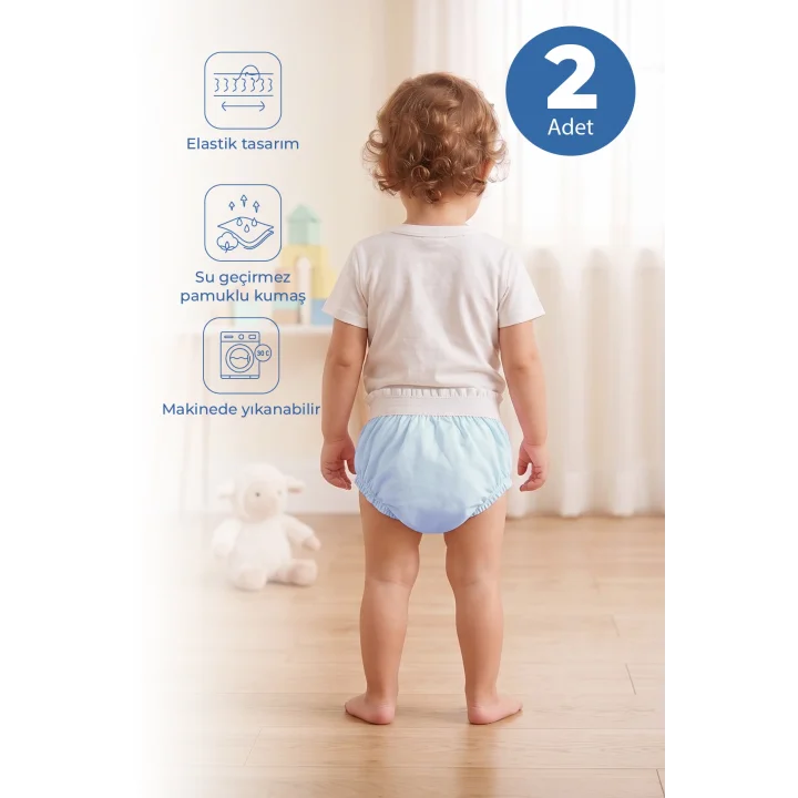 Babyjem Alıştırma Külodu 2li Set 2 Yaş Mavi
