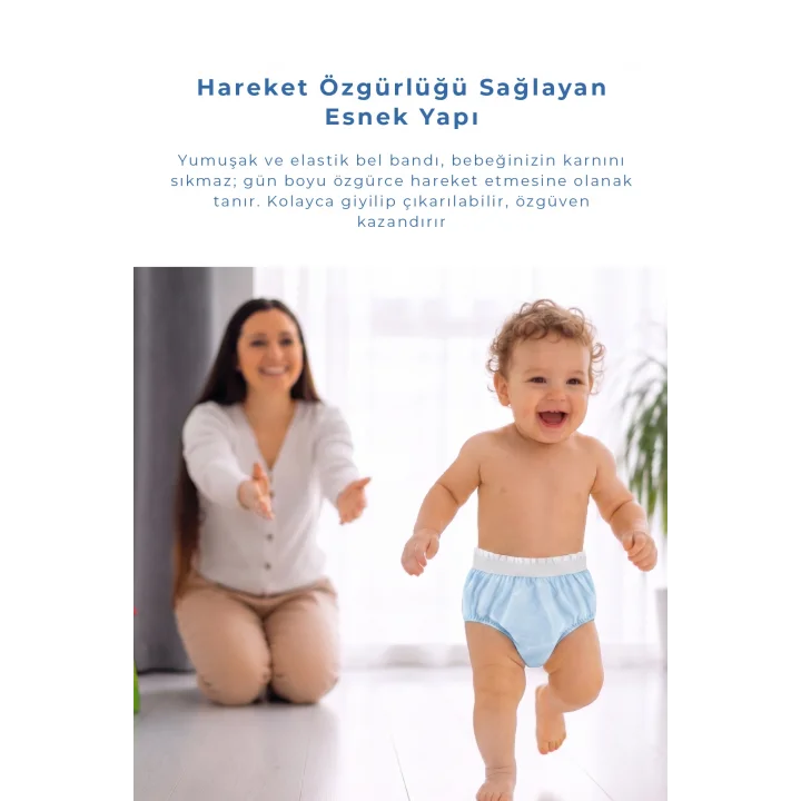 Babyjem Alıştırma Külodu 2li Set 2 Yaş Mavi