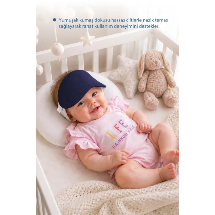 Babyjem Kepçe Kulak Önleyici ve Uyku Bandı Lacivert