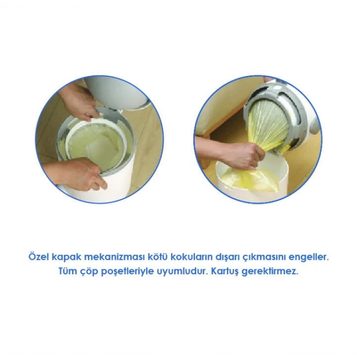 Babyjem Koku Önleyici Bebek Bezi Çöp Kovası (Kartuş Gerektirmez)