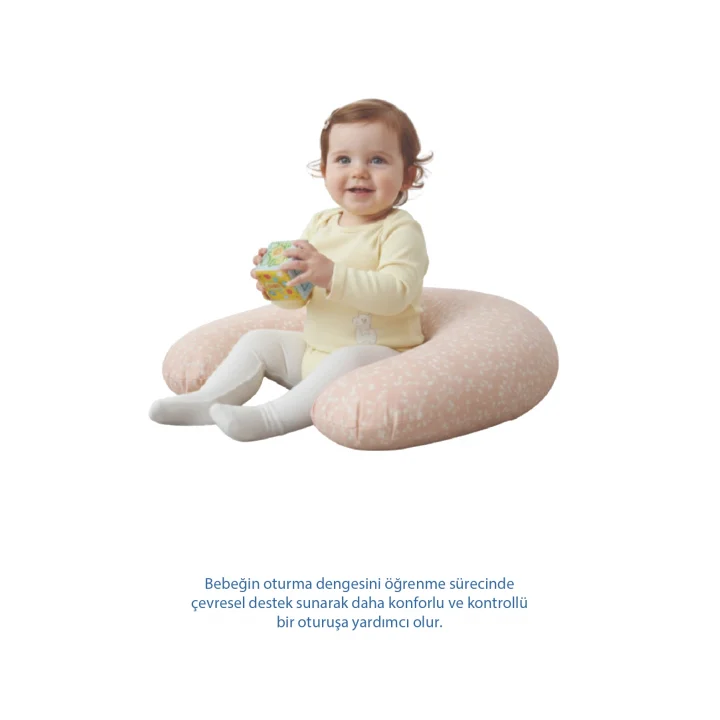 Babyjem Emzirme Ve Destek Minderi Somon Çiçek
