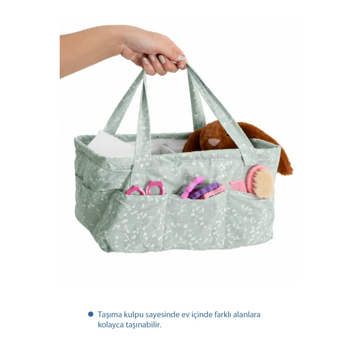Babyjem Katlamalı Çanta Anne&Bebek Organizer Yeşil Çiçek