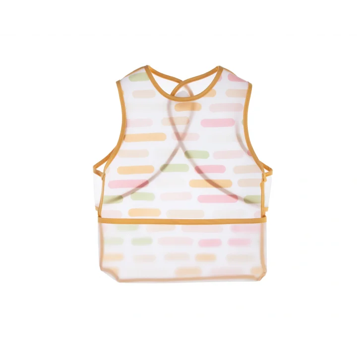 Babyjem Leke Tutmaz Giymeli Mama Önlüğü Pastel Şerit