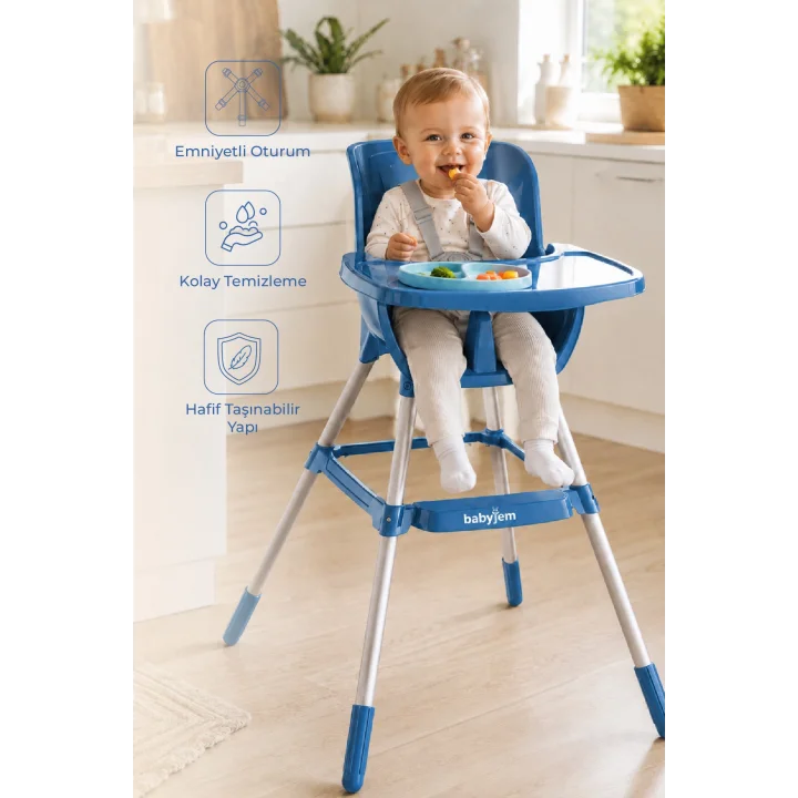 Babyjem XSoft Mama Sandalyesi İndigo Mavi