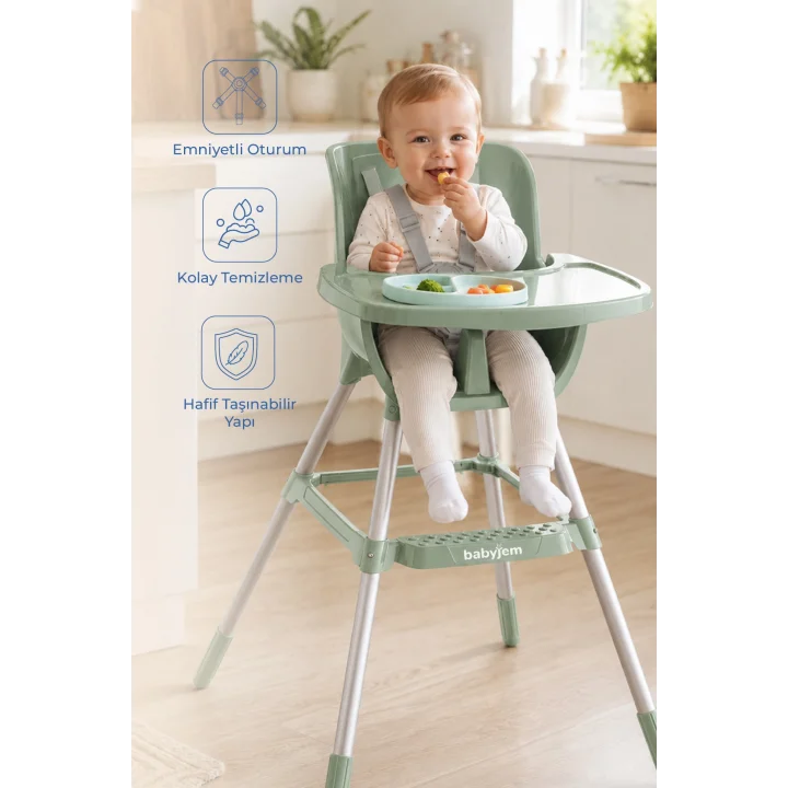 Babyjem XSoft Mama Sandalyesi Soft Yeşil
