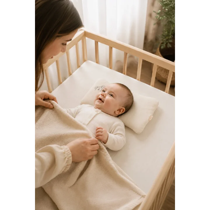 Babyjem Muslin Bebek Uyku Yastığı Ekru