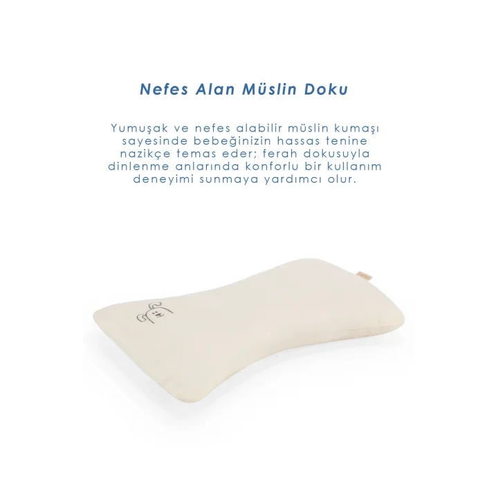Babyjem Muslin Bebek Uyku Yastığı Ekru