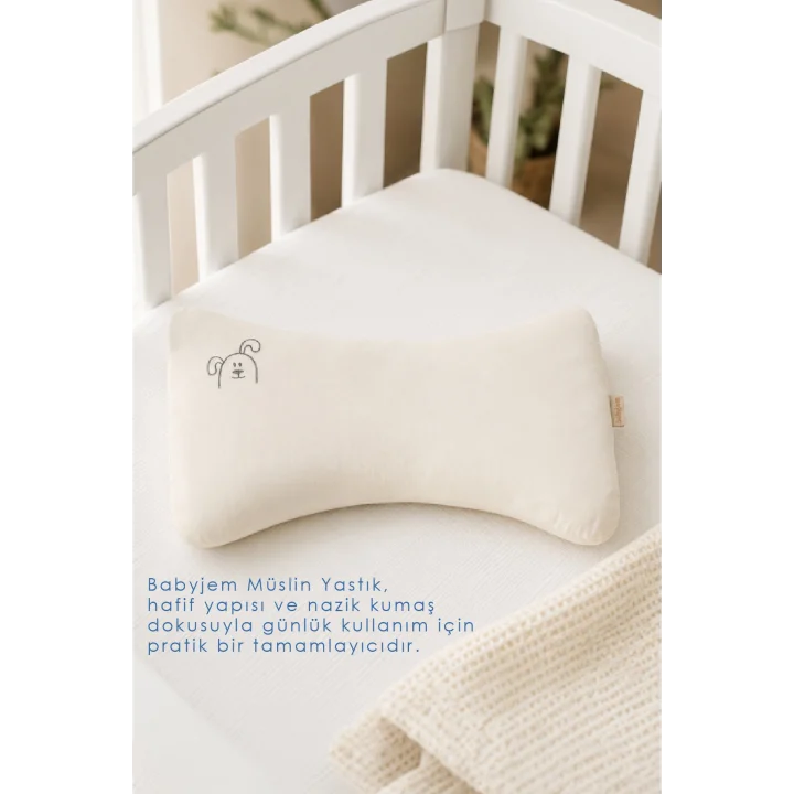 Babyjem Muslin Bebek Uyku Yastığı Ekru