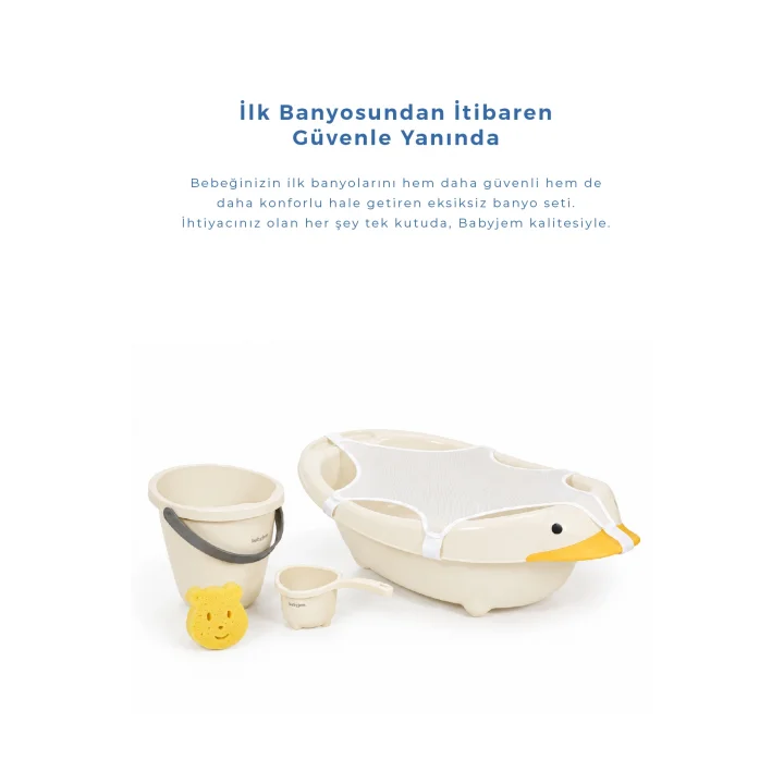 Babyjem Neşeli Ördek Banyo Seti 5 Parça Kum Beji