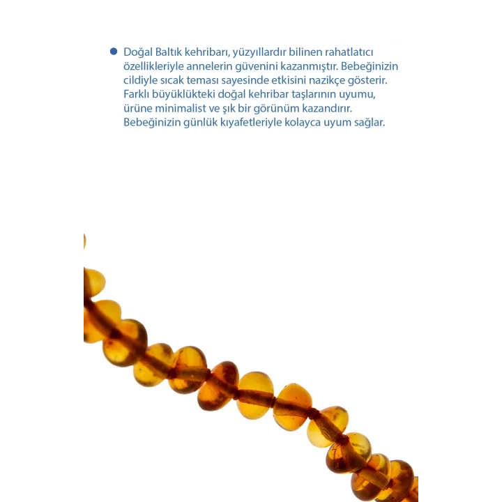Babyjem Orjinal Sertifikalı Kehribar Bebek Bilekliği Koyu Bal