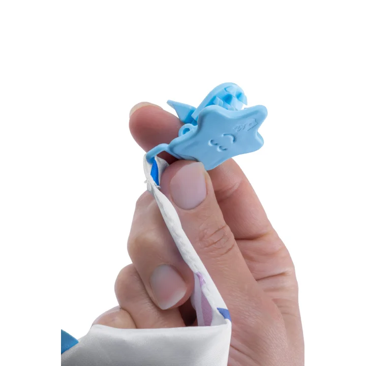 Babyjem Silikon Diş Kaşıyıcı Fular & Kravat Gülen Yüz Mavi