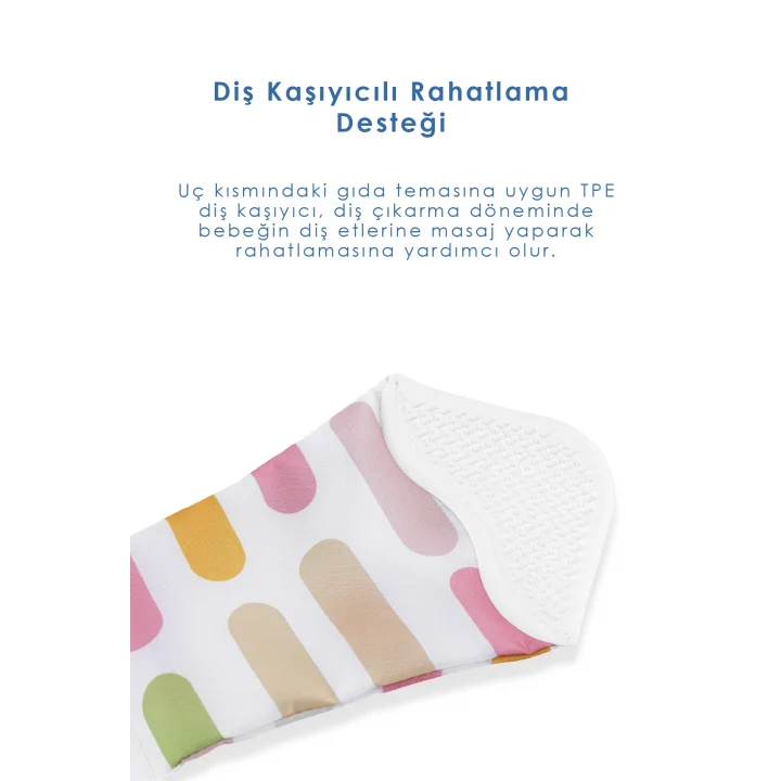 Babyjem Silikon Diş Kaşıyıcı Fular & Kravat Gülen Yüz Pembe