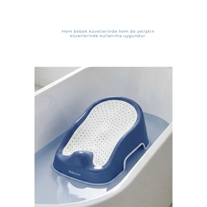 Babyjem Soft Banyo Desteği Bebek Yıkama Yardımcısı İndigo Mavi