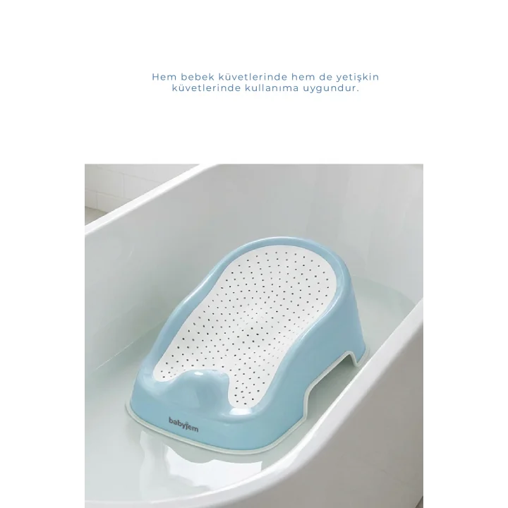 Babyjem Soft Banyo Desteği Bebek Yıkama Yardımcısı Soft Mavi