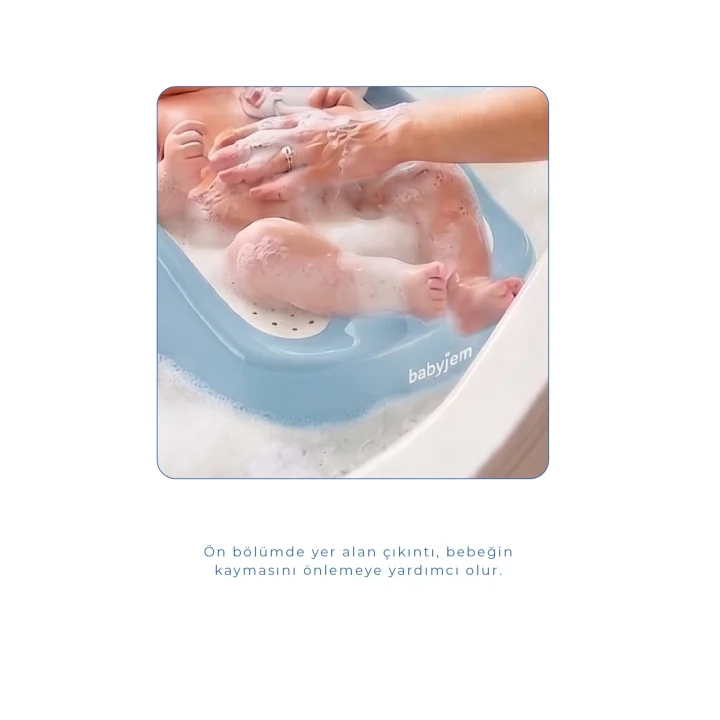 Babyjem Soft Banyo Desteği Bebek Yıkama Yardımcısı Soft Mavi