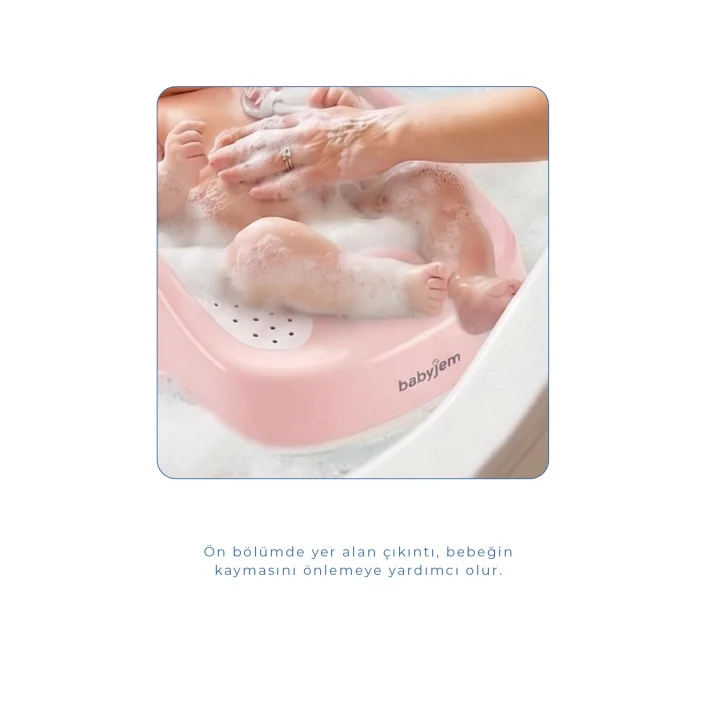 Babyjem Soft Banyo Desteği Bebek Yıkama Yardımcısı Soft Pembe