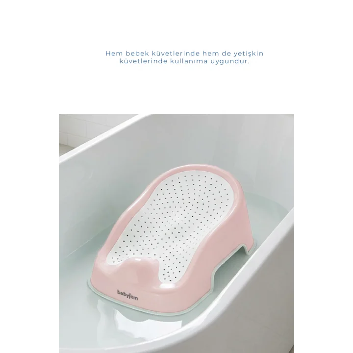 Babyjem Soft Banyo Desteği Bebek Yıkama Yardımcısı Soft Pembe