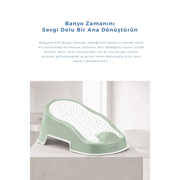 Babyjem Soft Banyo Desteği Bebek Yıkama Yardımcısı Soft Yeşil