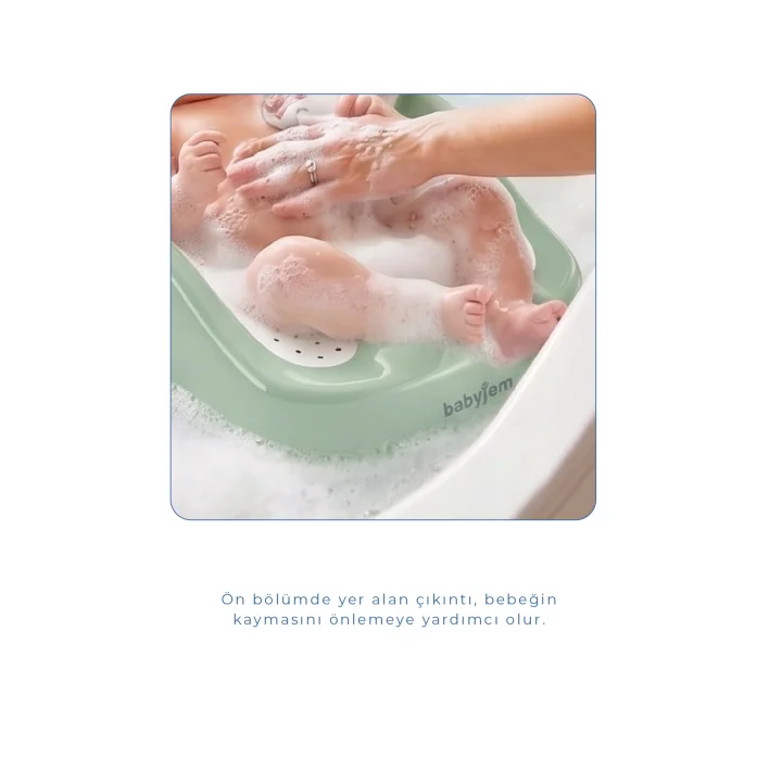 Babyjem Soft Banyo Desteği Bebek Yıkama Yardımcısı Soft Yeşil