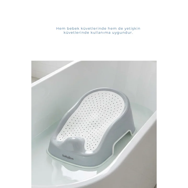Babyjem Soft Banyo Desteği Bebek Yıkama Yardmcısı Soft Gri