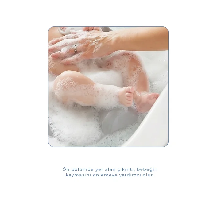 Babyjem Soft Banyo Desteği Bebek Yıkama Yardmcısı Soft Gri