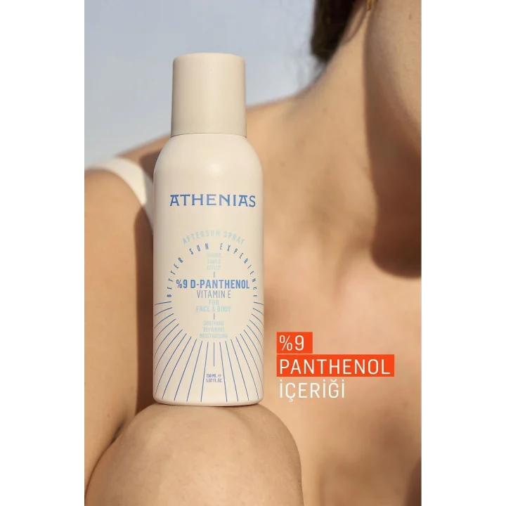 Athenias Panthenol Spray 150 ml Güneş Sonrası E vitamini ve Aloe Vera Kızarıklık Karşıtı Aftersun