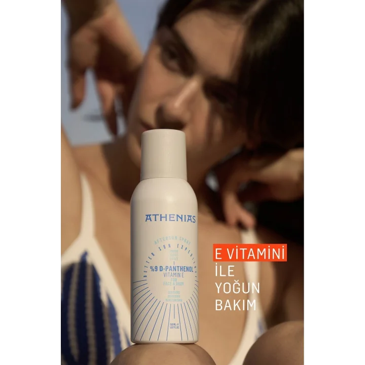 Athenias Panthenol Spray 150 ml Güneş Sonrası E vitamini ve Aloe Vera Kızarıklık Karşıtı Aftersun
