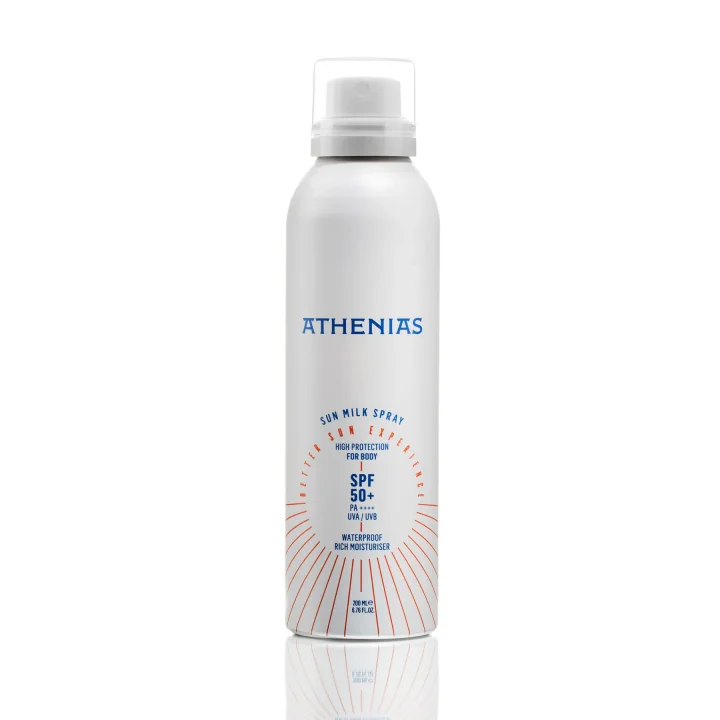 Athenias Sun Milk Spray 200 ml Spf50+ Tüm Cilt Tipleri İçin UVA UVB Yüksek Korumalı Güneş Kremi
