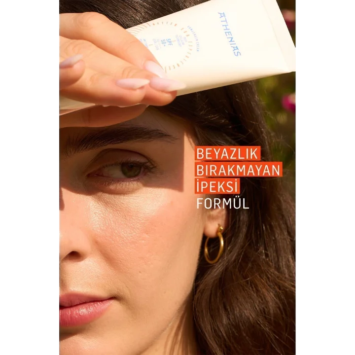 Athenias Sunscreen Anti Dark Spot 50 gr Leke Karşıtı Spf50+ Tüm Cilt Tipleri UVA UVB Yüz Güneş Kremi