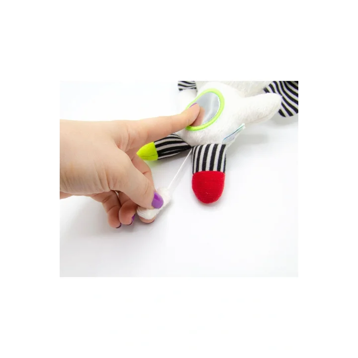 Babyjem Sevimli Arkadaşım Aynalı Titreşimli Fil Çıngırak Çizgili Desen