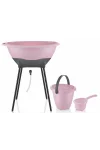 Babyjem Elegant Yenidoğan Ayaklı Bebek Banyo Küvet Seti Soft Pembe