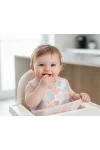 Babyjem Leke Tutmaz Giymeli Mama Önlüğü Pembe Puzzle