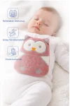 Babyjem Kiraz Çekirdekli Baykuş Kadife Rahatlatıcı Gaz Kemeri & Gaz Yastığı - Gül Kurusu