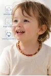 Babyjem Orjinal Sertifikalı Kehribar Bebek Kolyesi Multicolor