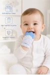 Babyjem Bebek Diş Kaşıyıcı Eldiveni Kelebek Mavi