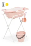Babyjem Ayaklı Bebek Banyo Küvet Seti 7 Parça Soft Pembe