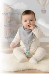 Babyjem Emzik Askılı Müslin Mama Önlüğü Gri
