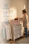 Babyjem Katlamalı Anne&Bebek Organizer Somon Çiçek