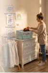 Babyjem Katlamalı Çanta Anne&Bebek Organizer Yeşil Çiçek