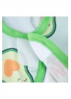 Babyjem Baskılı Blw Kollu Mama Önlüğü Avakado Desen
