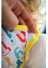 Babyjem Baskılı Blw Kollu Mama Önlüğü Harf Desen